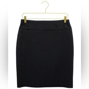 Soho Women’s Size Small Black Pencil Skirt with White Polka Dots
